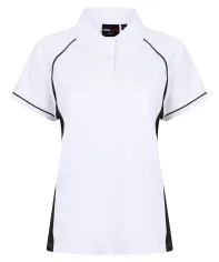 Polo da donna con bordino stampate con logo