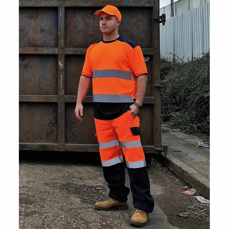 T-shirt bicolore ad alta visibilità - cod. RWYK034