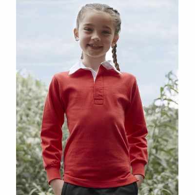 Maglia da rugby semplice a maniche lunghe per bambini