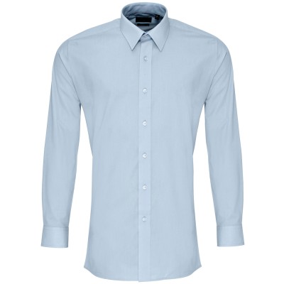 Camicia aderente a maniche lunghe in popeline Camicia aderente a maniche lunghe in popeline