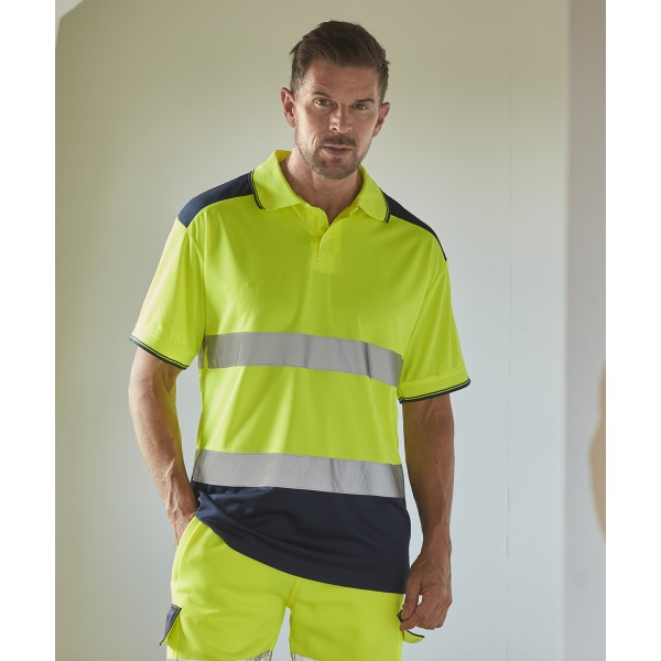 Polo bicolore ad alta visibilità (HVJ220) - cod. RWYK104