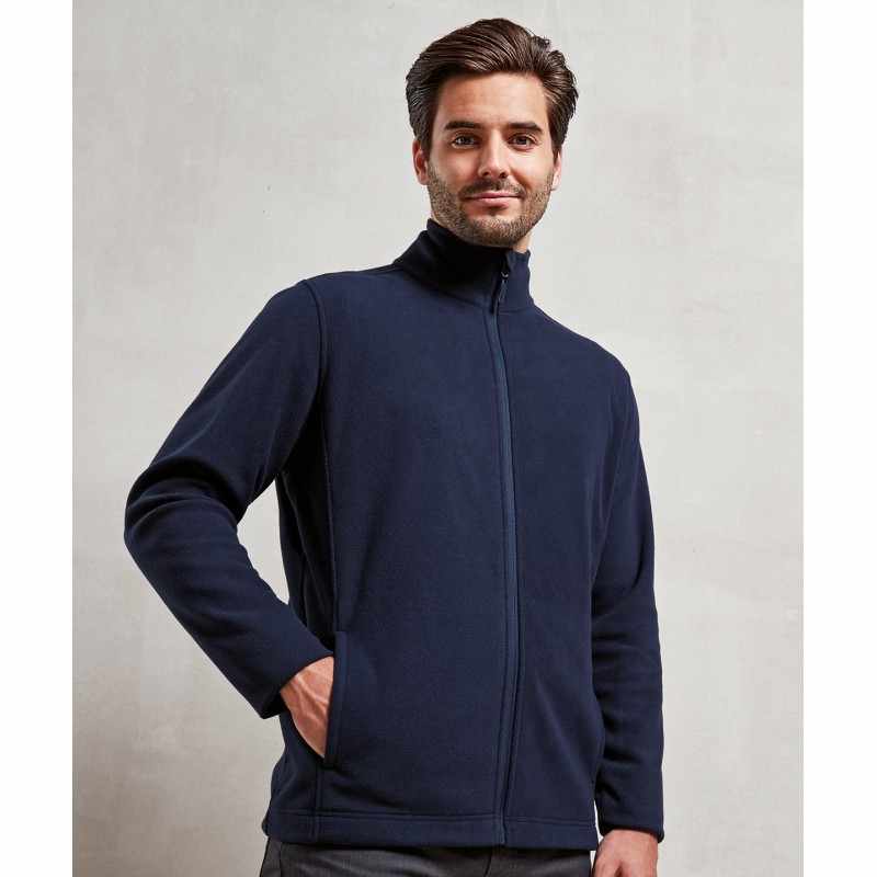 Felpa in micropile da serigrafare con cerniera intera - cod. RWPR830