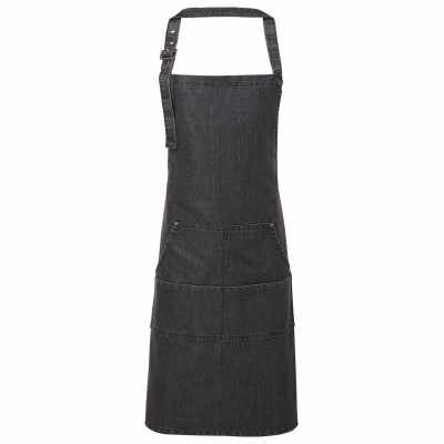 Grembiule con pettorina in punto jeans