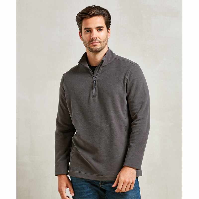 Felpe in micropile unisex con cerniera 1/4 - cod. RWPR831