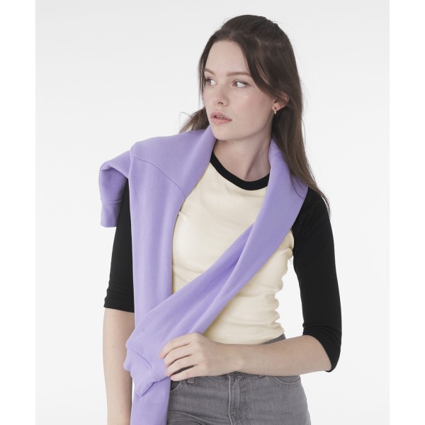 T-shirt da donna a costine micro 3/4 raglan per neonati - cod. RWBE142