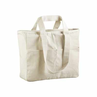 Borsa tote con tasca cargo a doppio manico