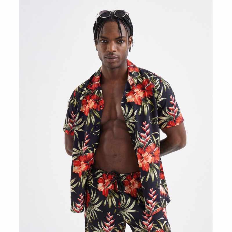 Camicia da uomo a maniche corte da stampare - cod. RWWB500