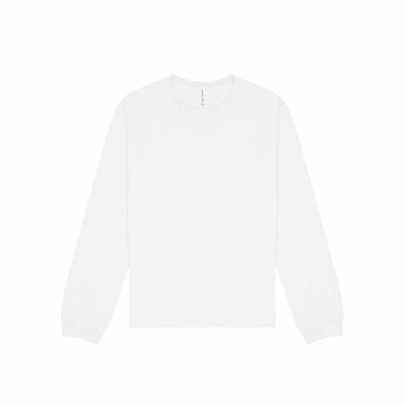 T-shirt unisex a maniche lunghe da serigrafare con scritte - cod. RWBE151