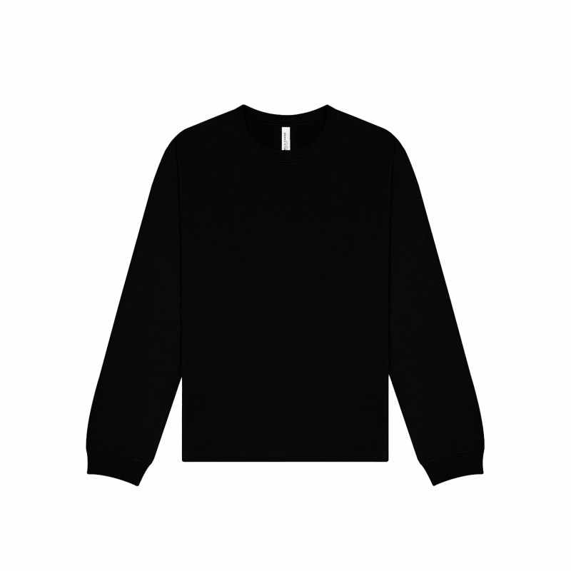 T-shirt unisex a maniche lunghe da serigrafare con scritte - cod. RWBE151