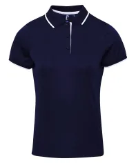 Polo da donna a contrasto personalizzata