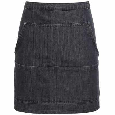 Grembiule in denim con cuciture jeans