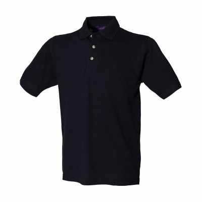 Polo classica in piqué di cotone con collo alto