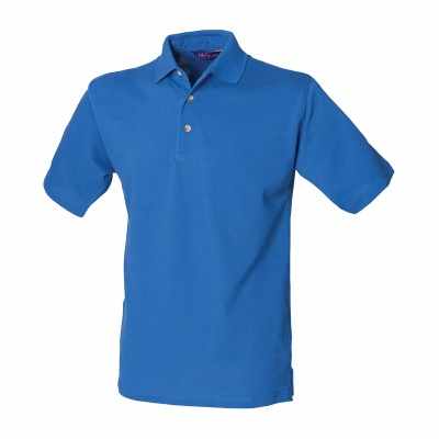 Polo classica in piqué di cotone con collo alto