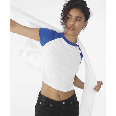 T-shirt da donna a costine micro raglan per neonati