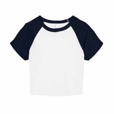 T-shirt da donna a costine micro raglan per neonati