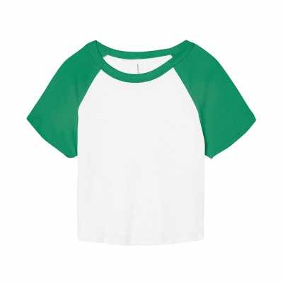 T-shirt da donna a costine micro raglan per neonati