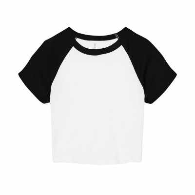 T-shirt da donna a costine micro raglan per neonati