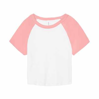 T-shirt da donna a costine micro raglan per neonati