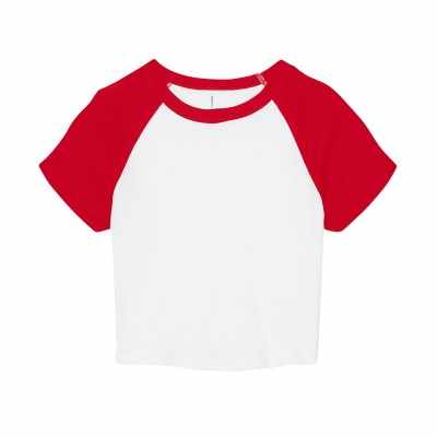 T-shirt da donna a costine micro raglan per neonati