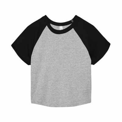 T-shirt da donna a costine micro raglan per neonati