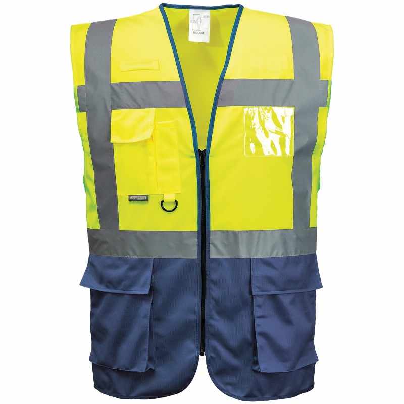 Gilet dirigenziale ad alta visibilità con logo stampato - cod. RWPW924