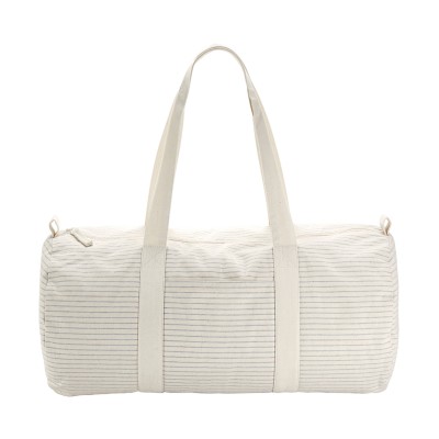 Borsa a barile in cotone biologico a righe