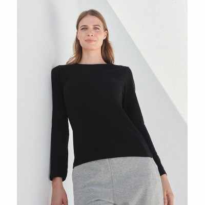 T-shirt elasticizzata a maniche lunghe da donna Feel Good