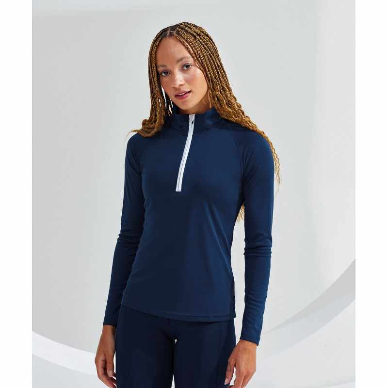 Maglia Performance a maniche lunghe TriDri® da donna con cerniera ¼ - cod. RWTR120