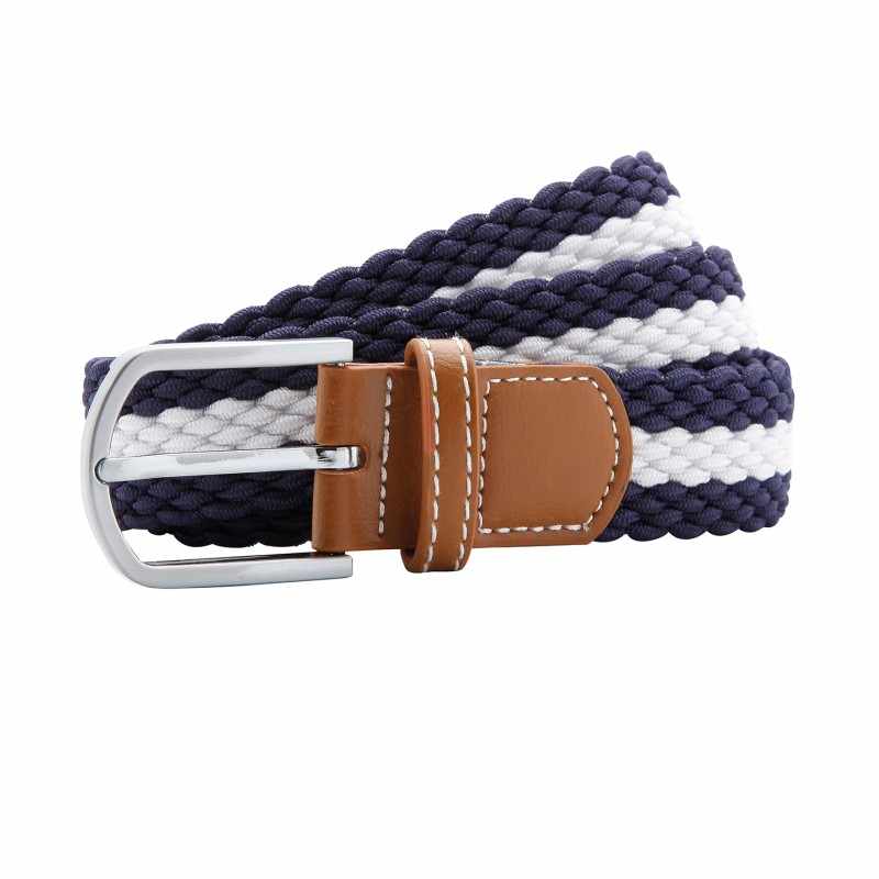 Cintura elastica intrecciata a strisce bicolore - cod. RWAQ901