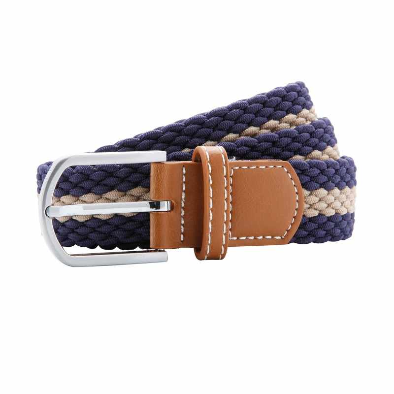 Cintura elastica intrecciata a strisce bicolore - cod. RWAQ901