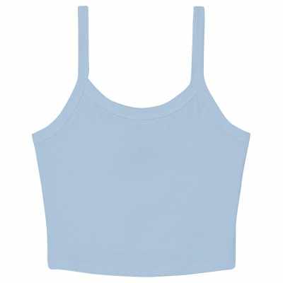 Canotta da donna con spalline sottili a costine micro