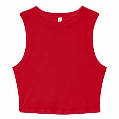 Canotta da donna con micro coste muscolari