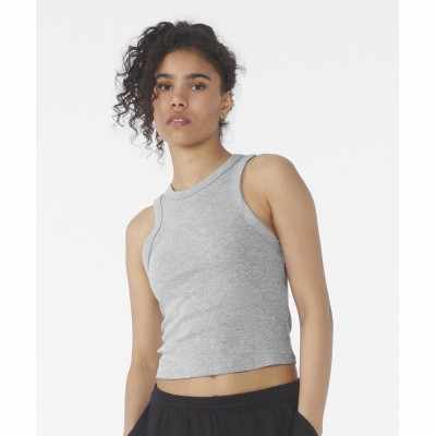 Canotta da donna con micro coste racer