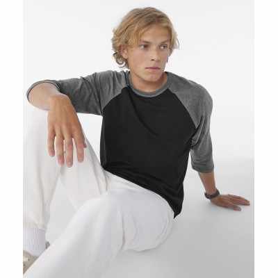 T-shirt da baseball unisex triblend manica ¾
