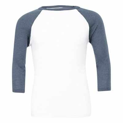 T-shirt da baseball unisex triblend manica ¾