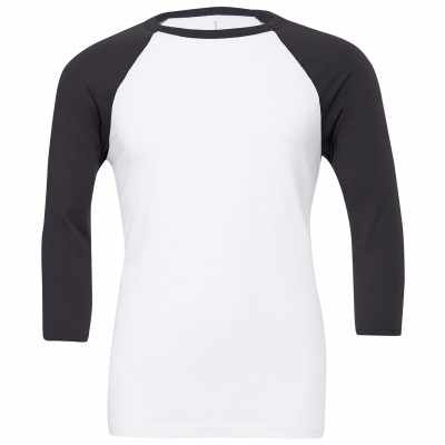 T-shirt da baseball unisex triblend manica ¾