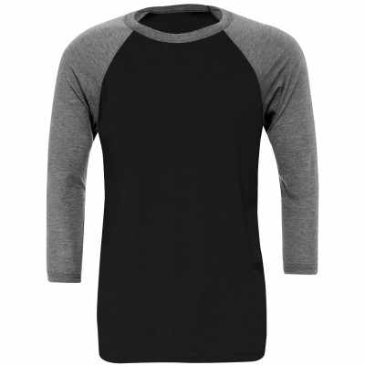 T-shirt da baseball unisex triblend manica ¾