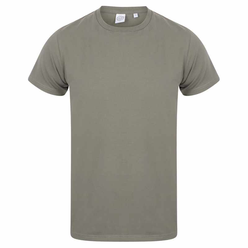 T-shirt elasticizzata da uomo con logo e scritte - cod. RWSF121