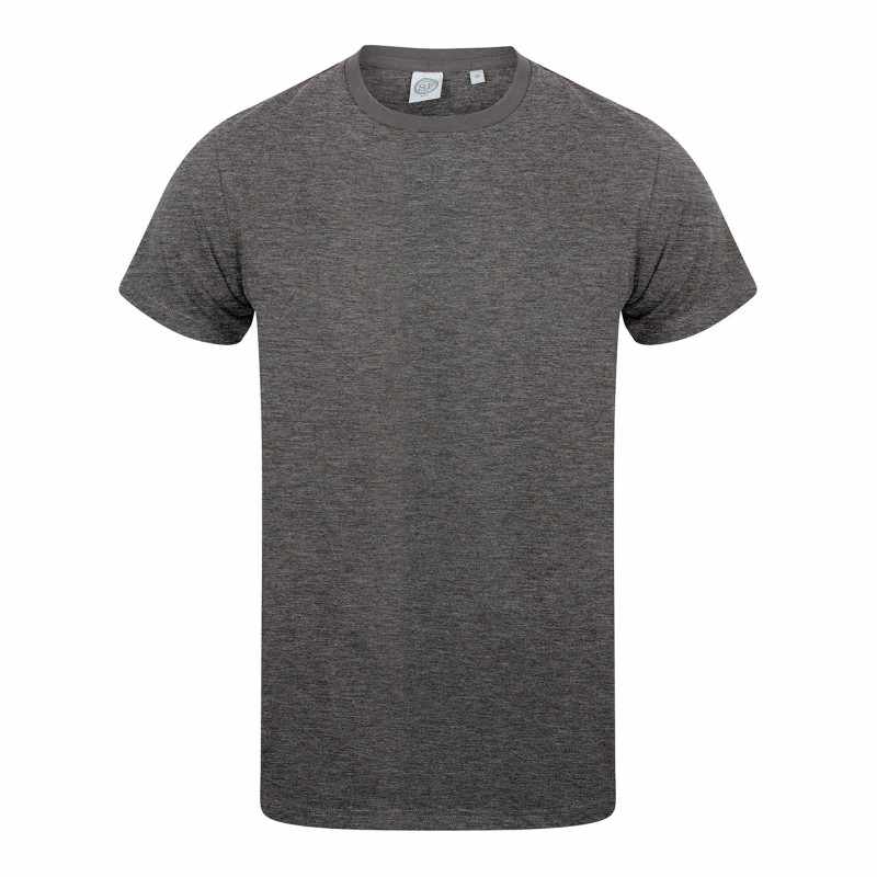 T-shirt elasticizzata da uomo con logo e scritte - cod. RWSF121