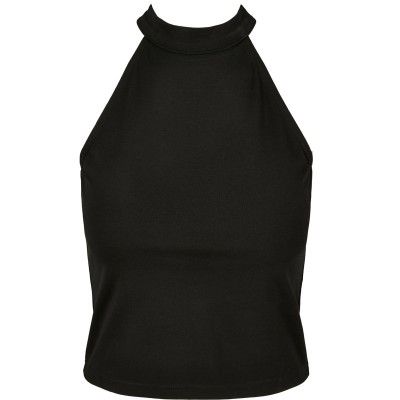 Top corto a collo alto da donna