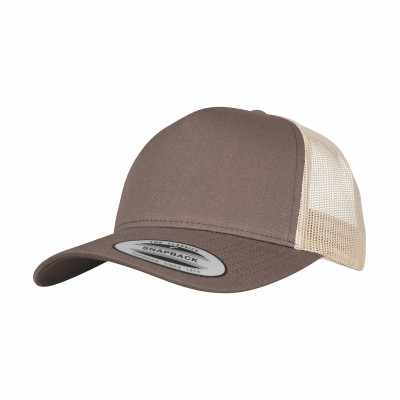Cappellino da camionista retrò a 5 pannelli bicolore (6506T)