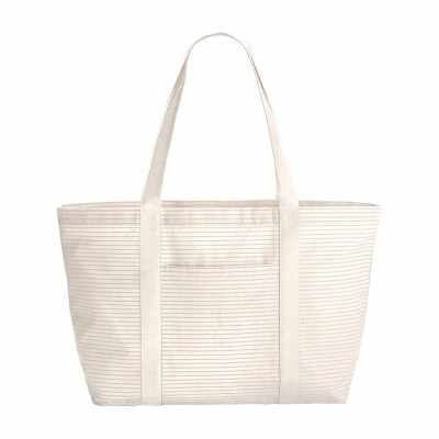 Shopper in cotone biologico a righe
