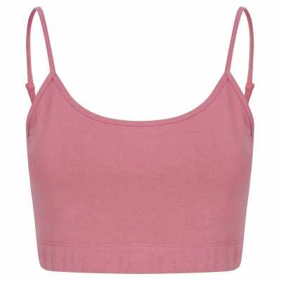 Canotta corta alla moda sostenibile da donna con spalline regolabili
