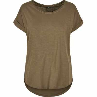 Maglietta lunga slub da donna
