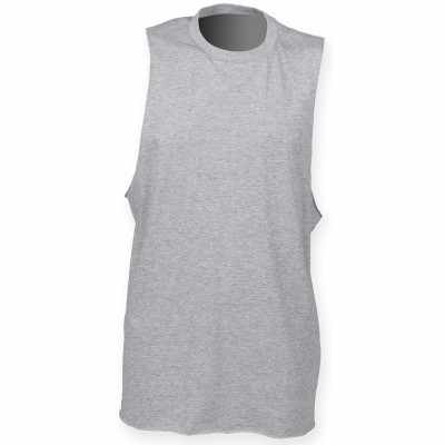 Gilet con collo alto e giromanica tagliato