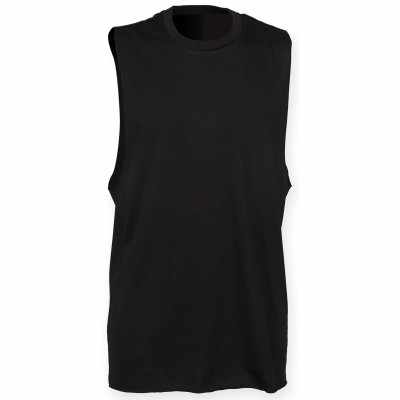 Gilet con collo alto e giromanica tagliato