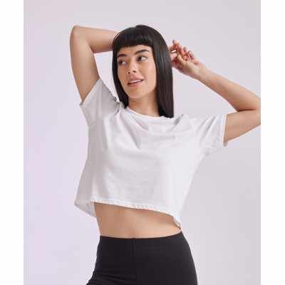 T-shirt corta e squadrata da donna