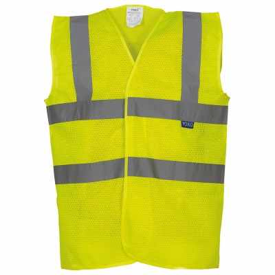 Gilet a 2 bande e bretelle in maglia aperta Top Cool (HVW120)