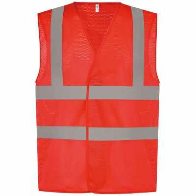 Gilet a 2 bande e bretelle in maglia aperta Top Cool (HVW120)
