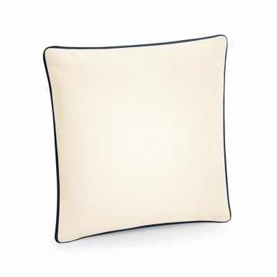 Copricuscino con bordino in cotone Fairtrade